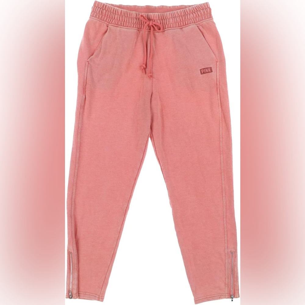 PINK Victoria's Secret Orange Joggers with Zippers